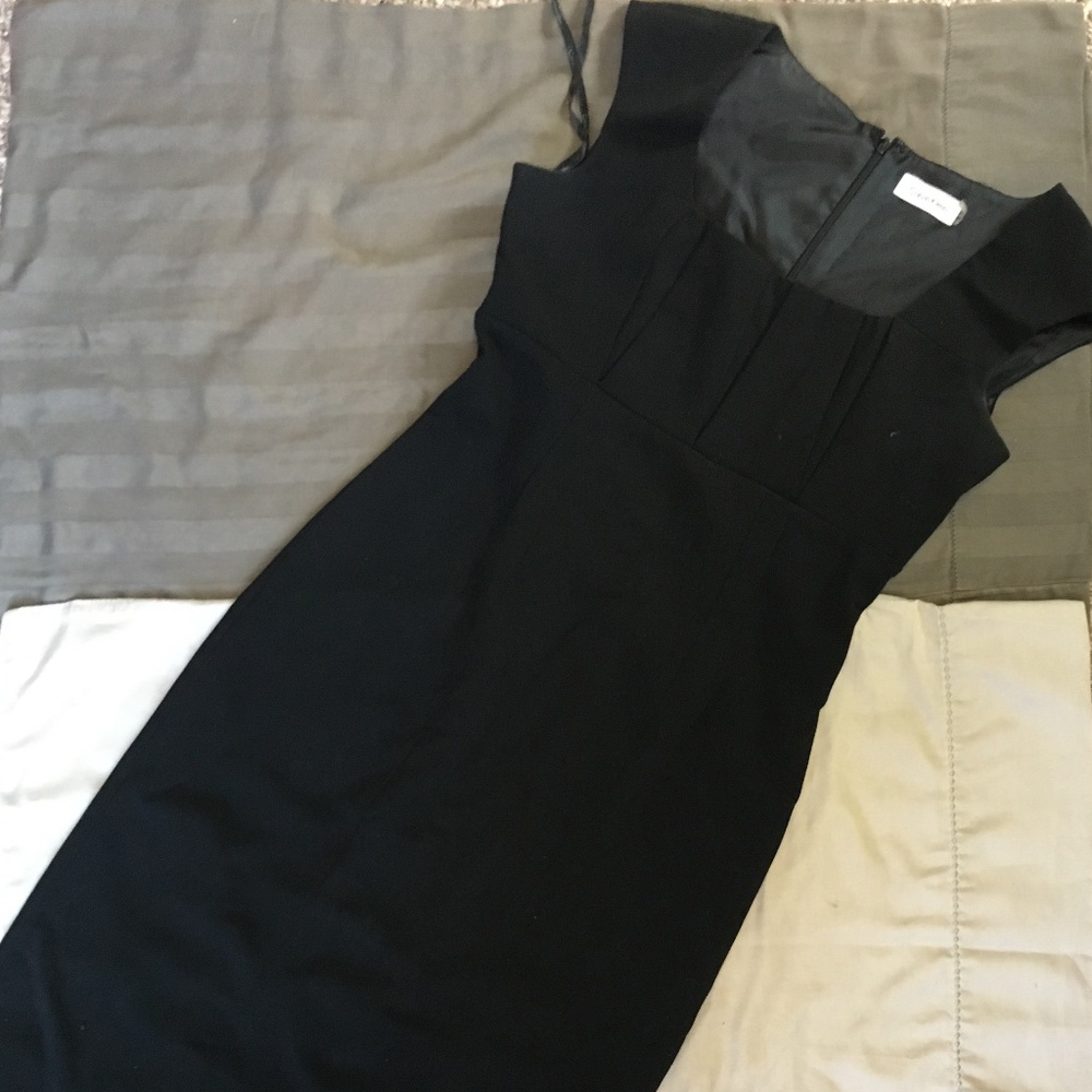 Calvin Klein Black Sheath Dress Career Wear